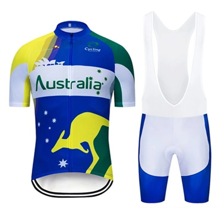 2020 m. AUSTRALIJOJE dviračiu raccing komanda drabužiai, uniformos, kostiumai vyrų dviračių drabužiai kelių dviratį mtb rinkiniai aukštos quailty gelio pagalvėlę, šortai, kombinezonai su antkrūtiniais