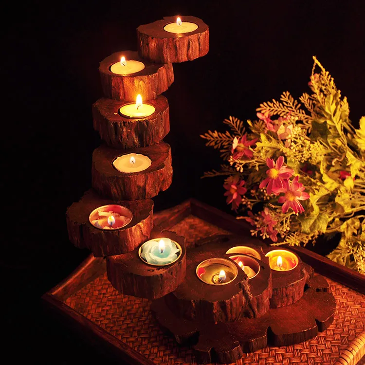 Retro Tailandas, Importo Originalumas Žvakidė Žvakių Laikikliai Kūrybos Rankų Darbo Viešbučio Restorane Ornamentu Namų Romantiška Mediniai