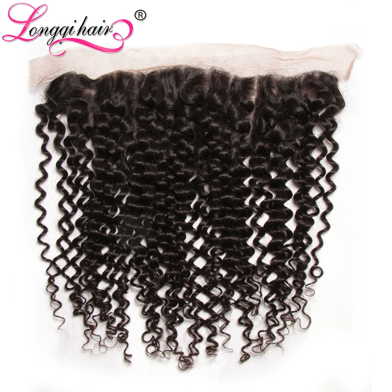 Longqi Plaukų Brazilijos Garbanotas Ryšulius su Priekinės Remy Human Hair Priekinės su Ryšulių 13x4 Prieš Nupeštos Nėrinių Priekinės ir Ryšuliai