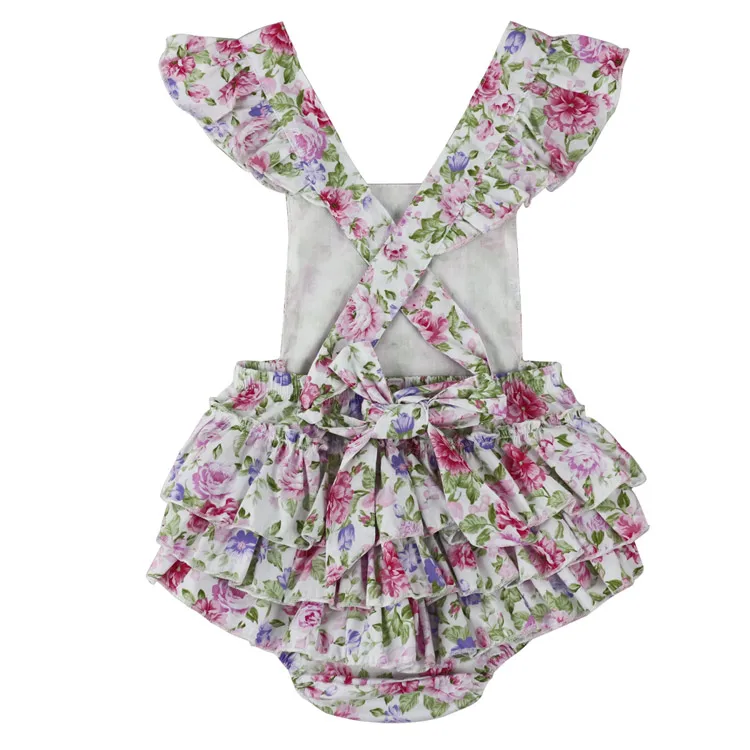 Naujas Gėlių dizainas rompers mielas naujagimiui medvilnės pynimas romper mergaičių vasaros stiliaus drabužiai,kūdikių mergina romper,kūdikiams