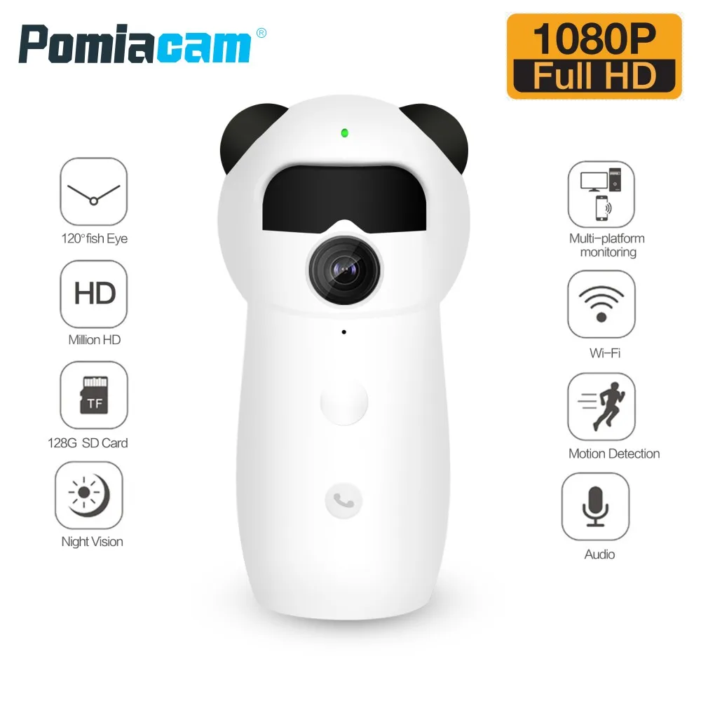 Naujas Animacijos Panda Home Security Stebėjimo Kameros EC57 1080P Belaidžio Wifi Nuotolinio IP Kamera Žmogaus kūno indukcijos Kūdikio stebėjimo