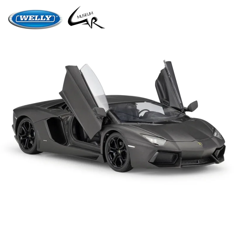 Welly 1:24 Diecast Modelio Automobilių Lenktynių Sporto Lamborghini Aventador LP700-4 Metalo Lydinio Žaislas Vaikams Gimtadienio Dovanų Kolekcija
