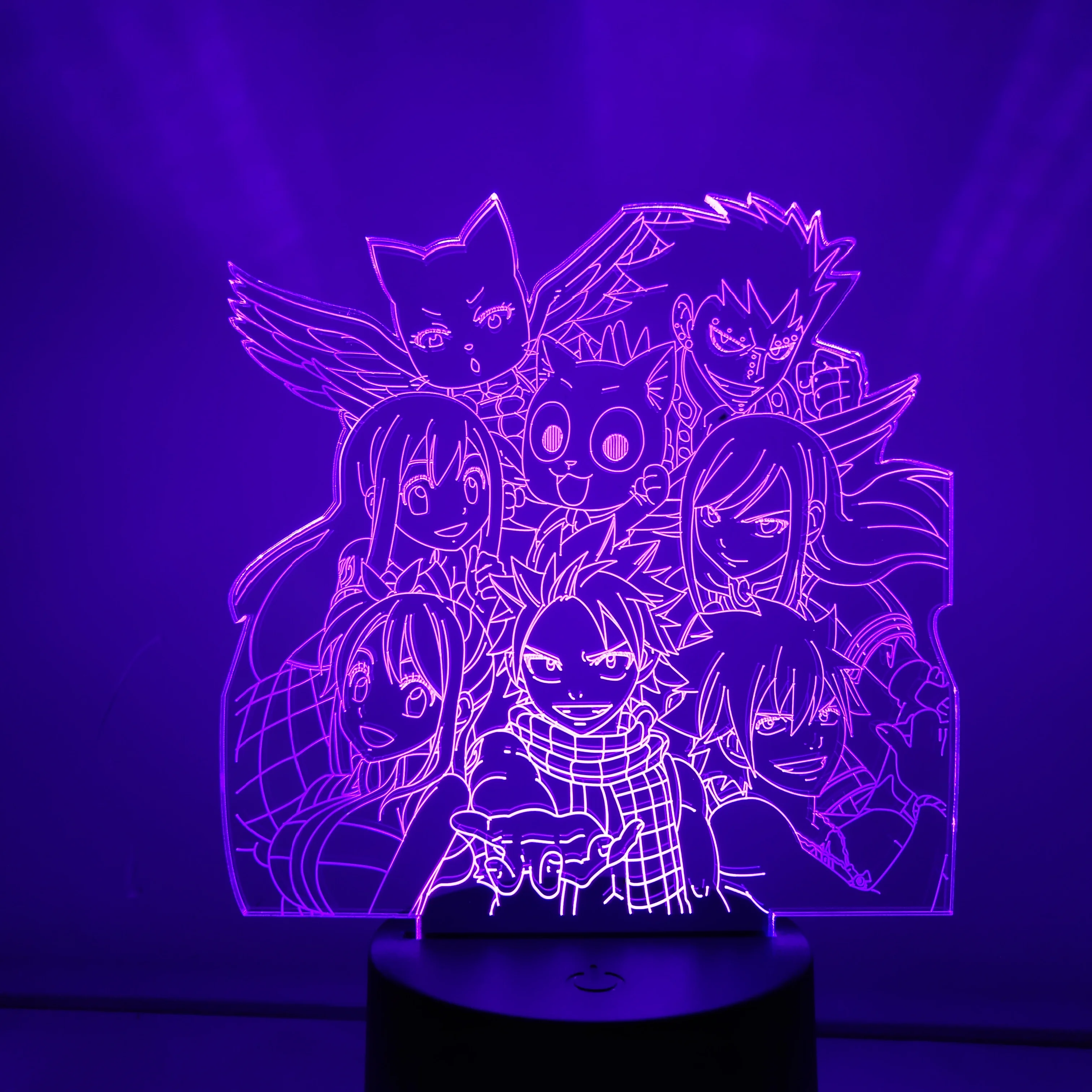 Fairy Tail Veiksmų Skaičius 3D LED Keitimas Optinis Nakties Žiburiai 
