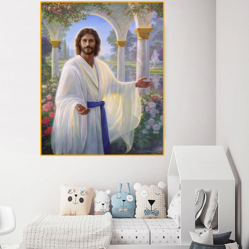 Jėzus Kristus ant Drobės Plakatai ir Spausdinimo Sienos Menas Nuotraukas Kambarį Namų Dekoro Sienos Spausdinti tapybos Caudros Decora