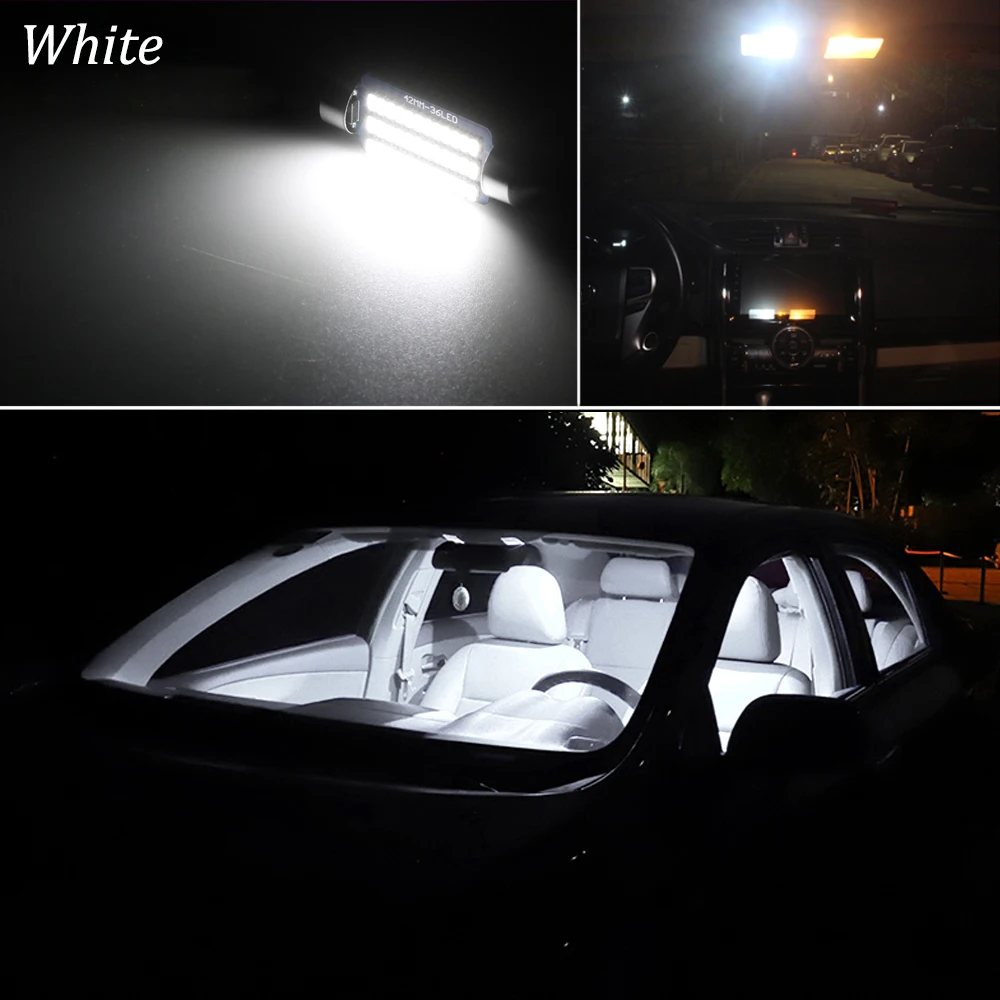 Baltos spalvos Klaidų Canbus Toyota RAV4 Automobilių LED Interjero Dome Žemėlapis Šviesos + Licenciją Plokštelės Lempa Rinkinį (1996-2020)