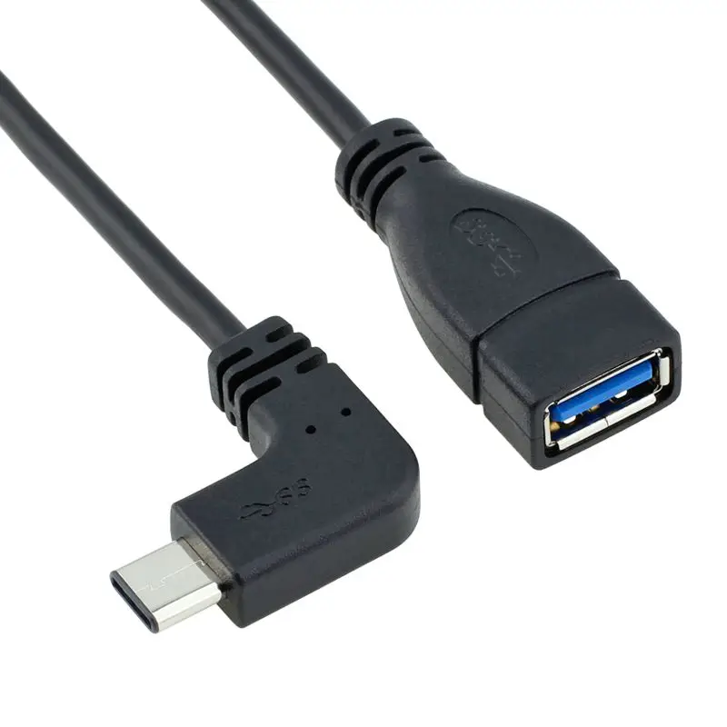 5Gbp/s Naujos arkos projekto Kairėje ir Dešinėje Kampas USB 3.1 USB-C C Tipo OTG Kabelis 1m 3ft Tipas-c USB On-The-Go kabeliai 1 Metras