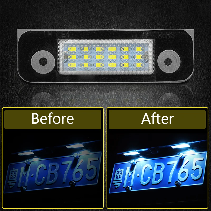 2vnt Automobilio LED Licenciją Plokštelės Šviesos Baltos spalvos Numerį Lempos Lemputė SMD 