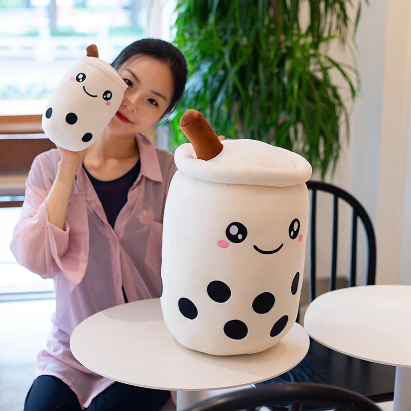 Dropshipping realaus gyvenimo burbulas arbatos puodelio pliušinis žaislas pagalvę įdaryti maisto, pieno, arbatos minkštos lėlės pieno arbatos puodelio pagalvė pagalvės vaikams, žaislai