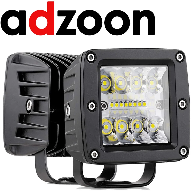 ADZOON 3INCH 48W LED Darbo Žibintai Mini Cube Lauko 2V 24V LED Ankščių, 