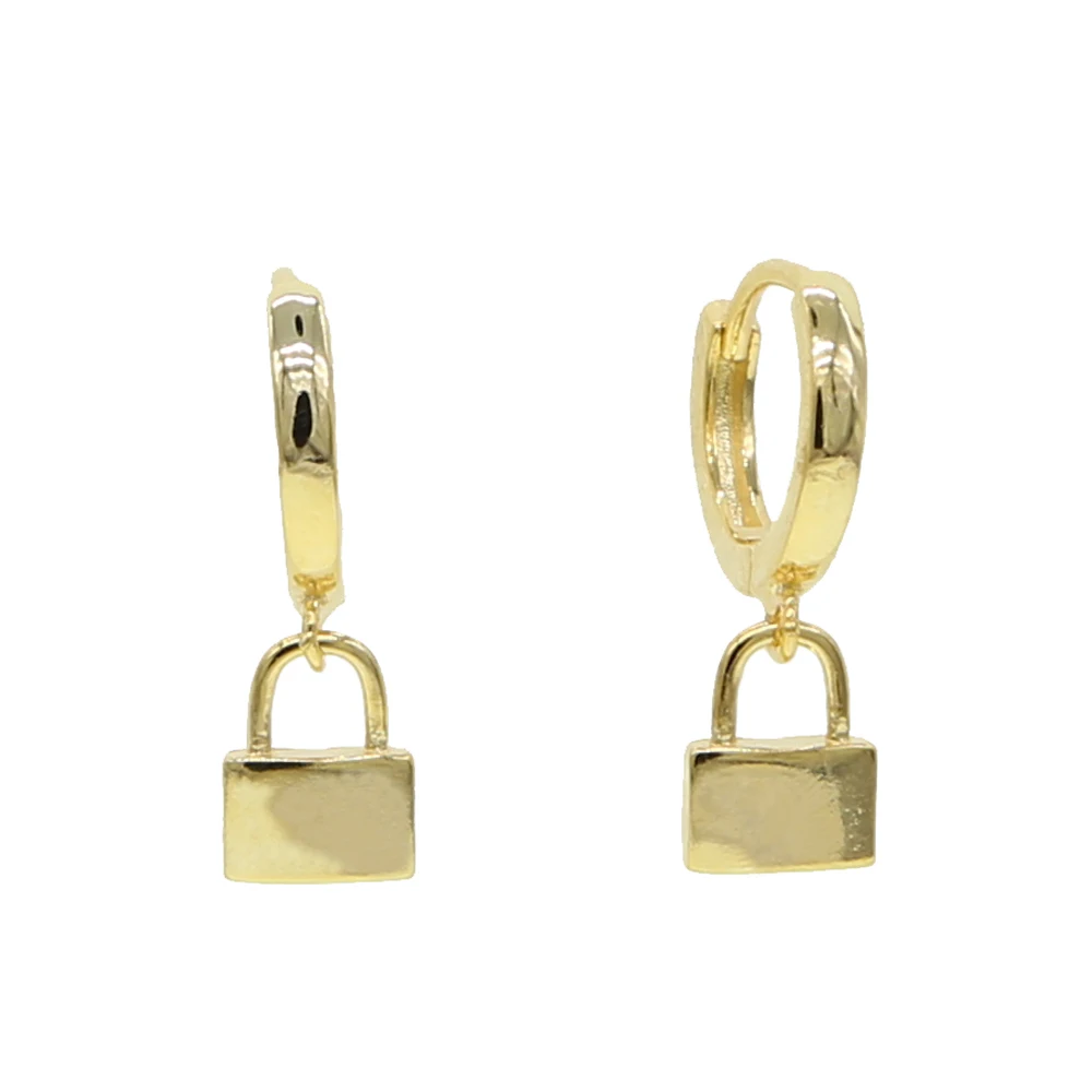 Aukso užpildyti paprastą užraktą žavesio auskarai papuošalai paprastas klasikinis tabaluoti lašas auskarai moterims