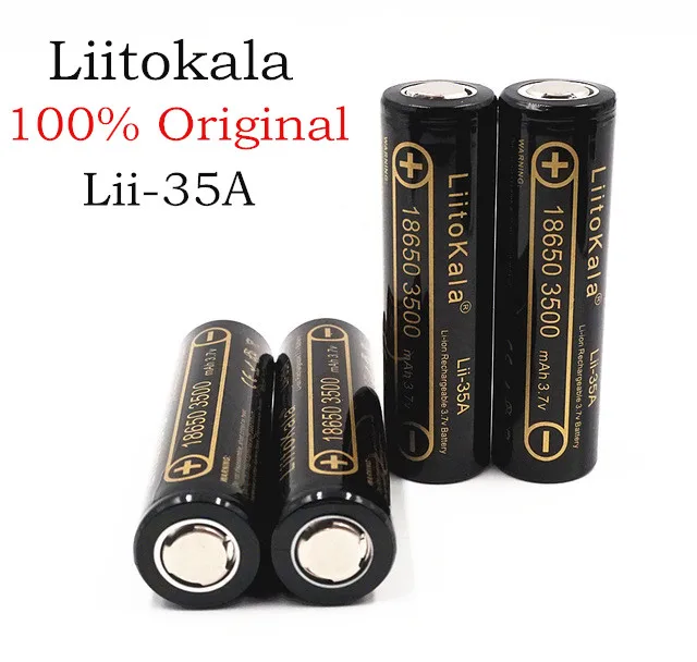 1-6PCS Originalus LiitoKala Lii-35A 18650 3500mAh daugkartinio Įkrovimo Baterija 3.7 v, Li-ion Baterijų 18650 Baterija