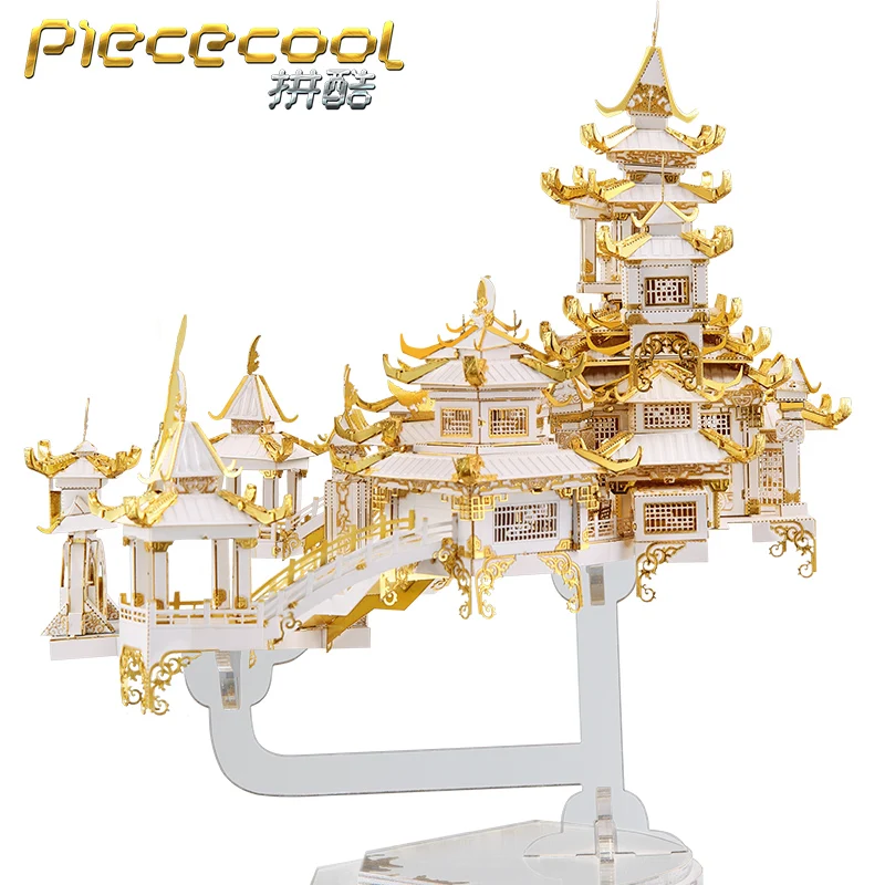 Piececool 3D Metalo Puzzle MOON PALACE modelis 