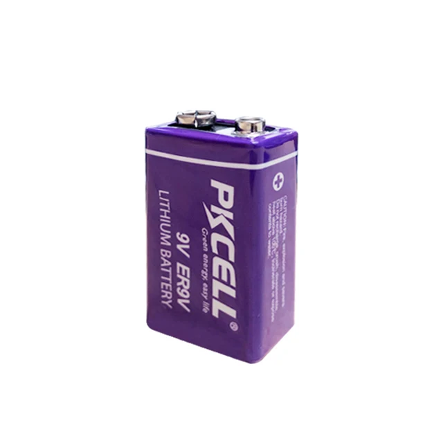 1Pcs PKCELL ER9V 1200mAh 9V Li-SOCl2 Ličio Baterijos Bateria Dūmų signalizacijos ličio-jonų baterija 6F22 6LR61