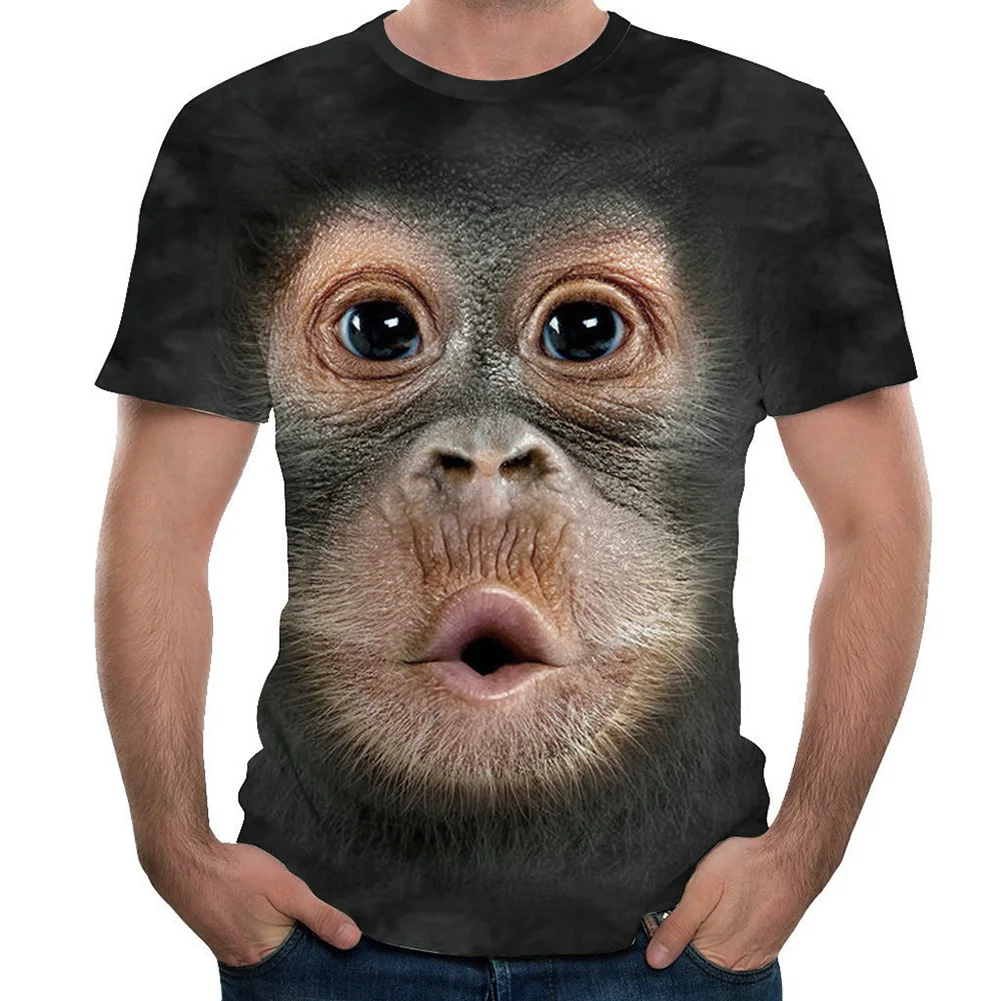 Vyrų Pramogos Gorila Beždžionė 3D Atspausdintas T-shirt Atsitiktinis trumpomis Rankovėmis Apvalios Apykaklės Viršūnes 2020 Vyrų Mados marškinėliai Topai Tees d88