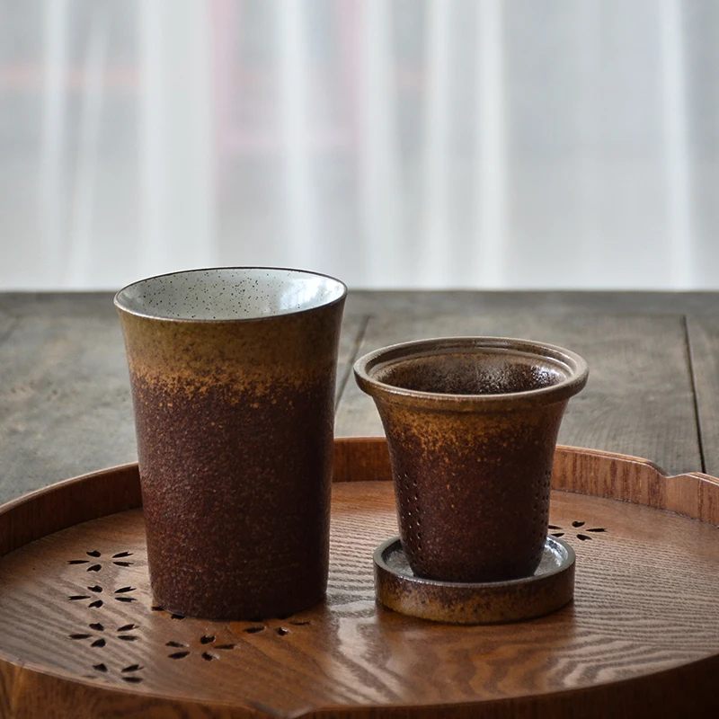 LUWU keramikos arbatos puodeliai su filtrais kinijos kavos puodelio arbatos puodelio drinkware 240ml