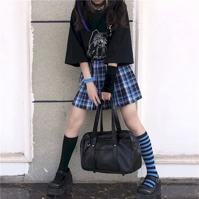 NiceMix anime Harajuku marškinėlius moterims street punk t shirt, derliaus plius dydis vasaros drabužių, marškinėlių o-kaklo preppy grafinis tee