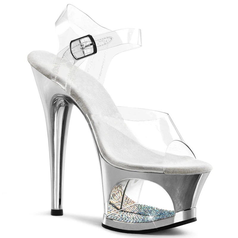 17cm seksualus tuščiaviduriai galvanizavimo deimantų inkrustuota podiumo moterų batų modelį, hostingas šokių bateliai plieno vamzdžių, šokių batai 