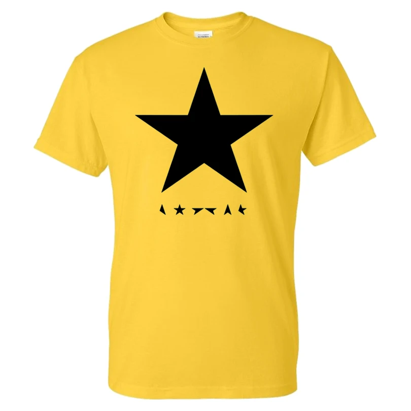 2020 Naujas Black Star Print T-shirt David Bowie Roko Dainininkas Streetwear Vyrų, Moterų Sporto Atsitiktinis Marškinėlius Aukštos Kokybės Medvilnės Tees Viršūnės