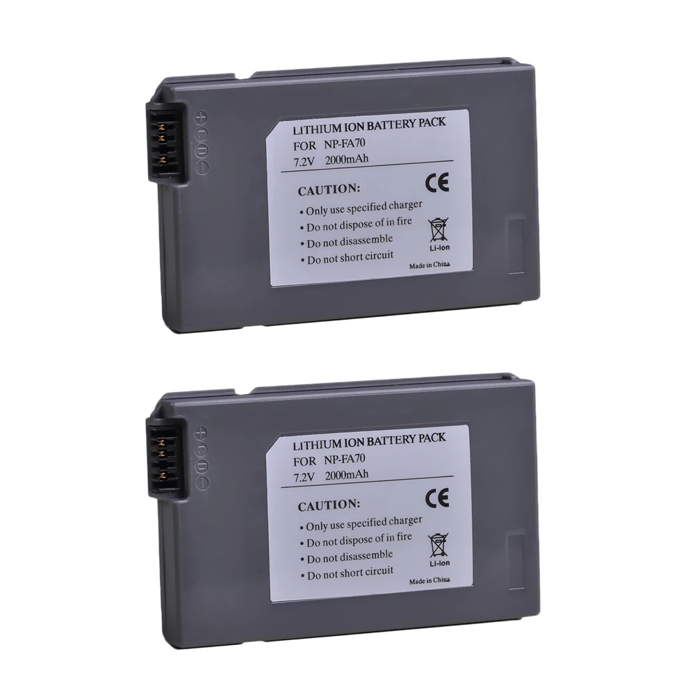 2vnt NP-FA70 NPFA70 FA70 Baterija Sony DCR-DVD7 DCR-DVD7E DCR-HC90 DCR-HC90E DCR-HC90ES DCR-PC1000 Fotoaparatas
