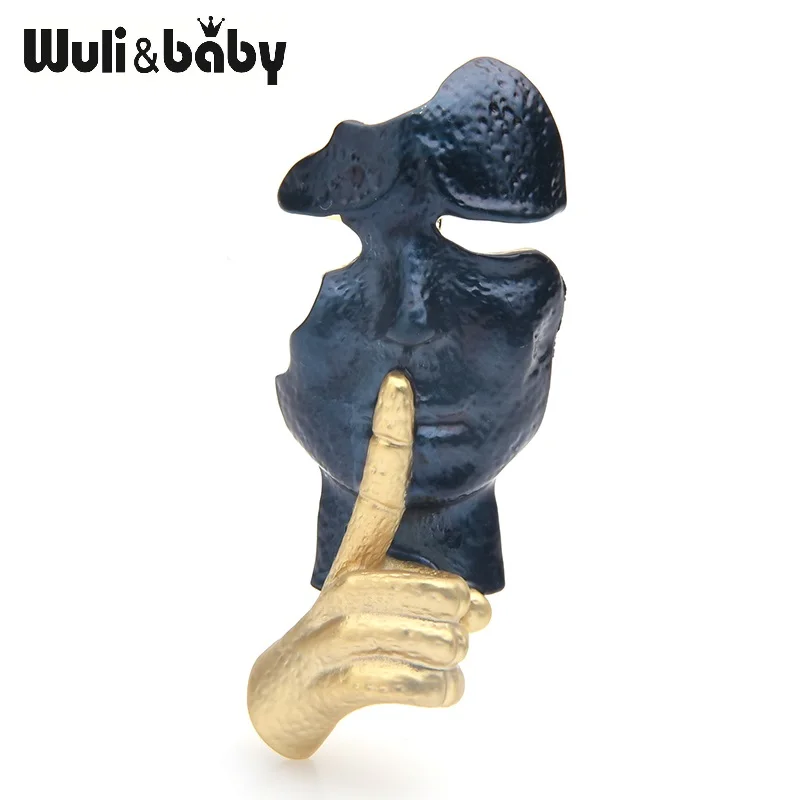 Wuli&baby Blue Aukso Veido Sagės Moterys Vyrai Lydinio Paslaptis Kelia Sagės, Segtukai, Dovanos