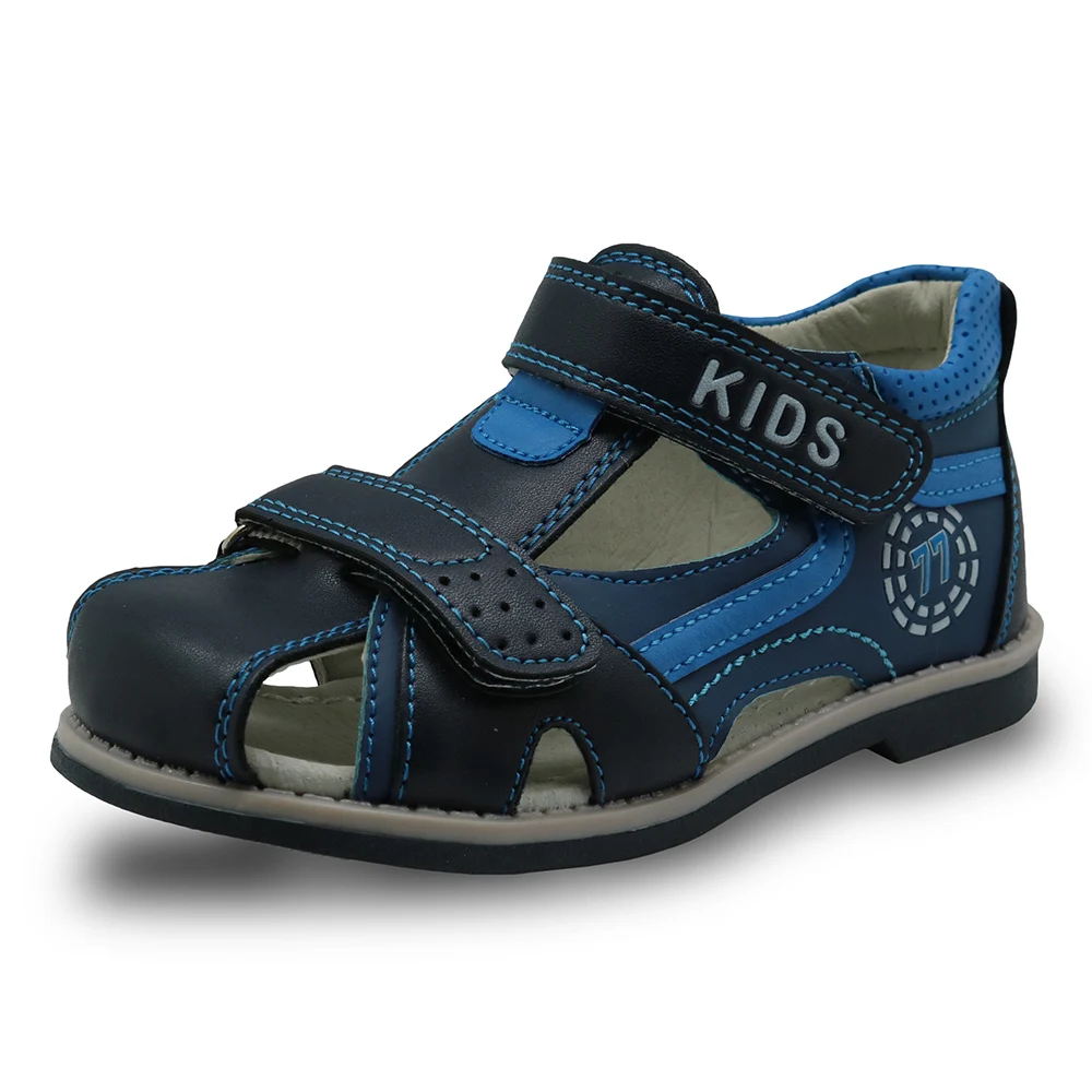 Apakowa Naujų Vaikų vasaros batai uždarytas toe bamblys berniukai sandalai Arka Parama Ortopedijos sporto pu odos berniukams batai, sandalai