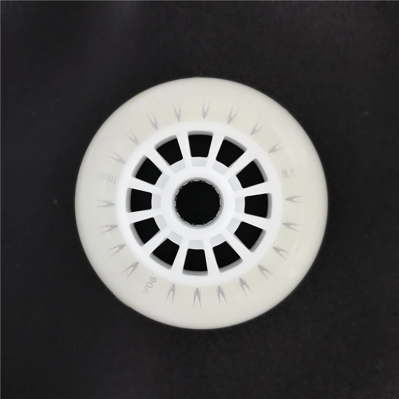 110mm LED blykste rato inline greitojo čiuožimo varantys 90A 4 LED karoliukai rutulinis magnetas šerdys šviesti baltos šviesos spalva CITYRUN PS