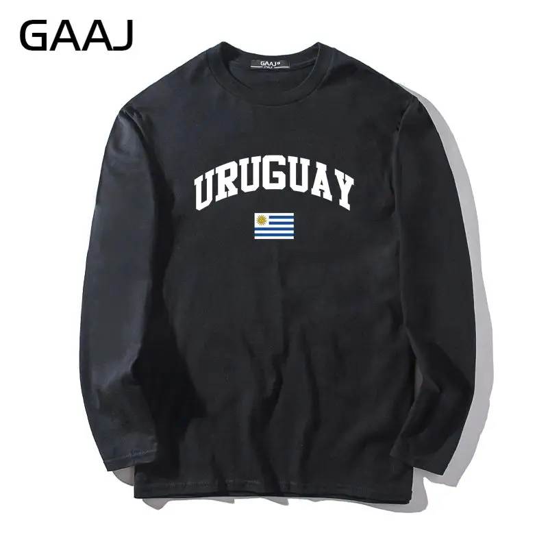 Marškinėliai Vyrams GAAJ Urugvajus Vėliavos Medvilnės marškinėliai Vyras ir Moterų Unisex ilgomis Rankovėmis Prekės ženklą, O Kaklo Homme Juokinga Aukštos Kokybės Prekės #P2VQT