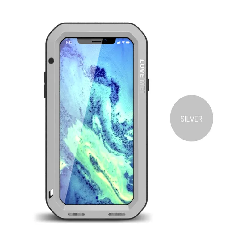 MEILĖ MEI Aliuminio Metalo Atveju iPhone, X (5.8 colio) Padengti Šarvai Smūgis/Vandens/Lietaus Įrodymas Byloje Dėl 