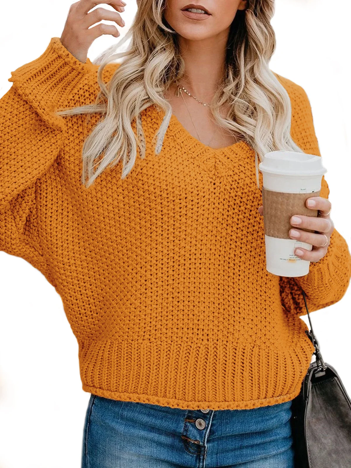 2020 m. rudens žiemos megztinis moterų nauja laisvas megztinis Vientisų V-kaklo megztinis džemperis moterims megztiniai plius dydis kalėdų džemperis