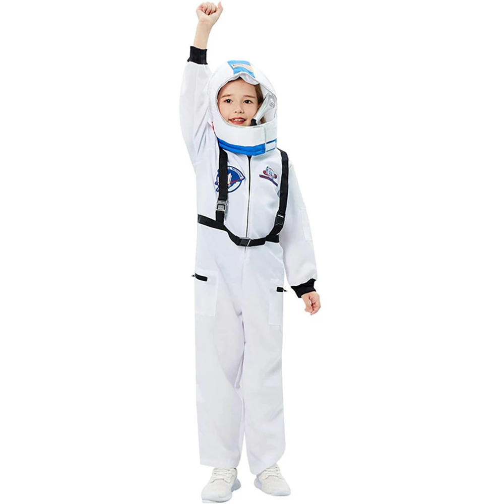 Naujas 3D Vaikai Bodysuit galvos Apdangalai Nustatyti Gobtuvu Astronautas Kosmose Kostiumas Streetwear Vaikų Cosplay Kostiumas Šalis Naudingumo Rekvizitai Šalmas