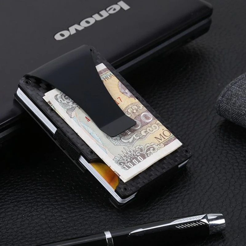 Anglies Pluošto RDA Mini Slim Piniginė su Pinigais Įrašą Metalo, Aliuminio Verslo Kredito Kortelės ID pakabukas Su Anti-vyriausiasis Atveju Raštas