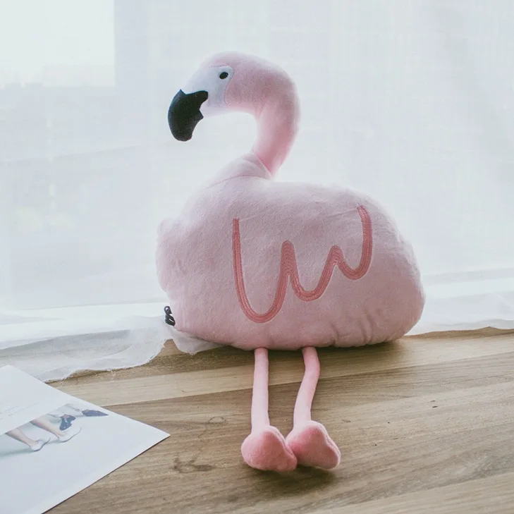1Pcs 40cm Flamingo Pliušiniai Žaislai, Vaikų Kambarys Dekoro Šiltą Ranką Įkišus Pagalvę Gyvūnijos Įdaryti ir minkštas Gyvūnų Pliušinis Lėlės Vaikams