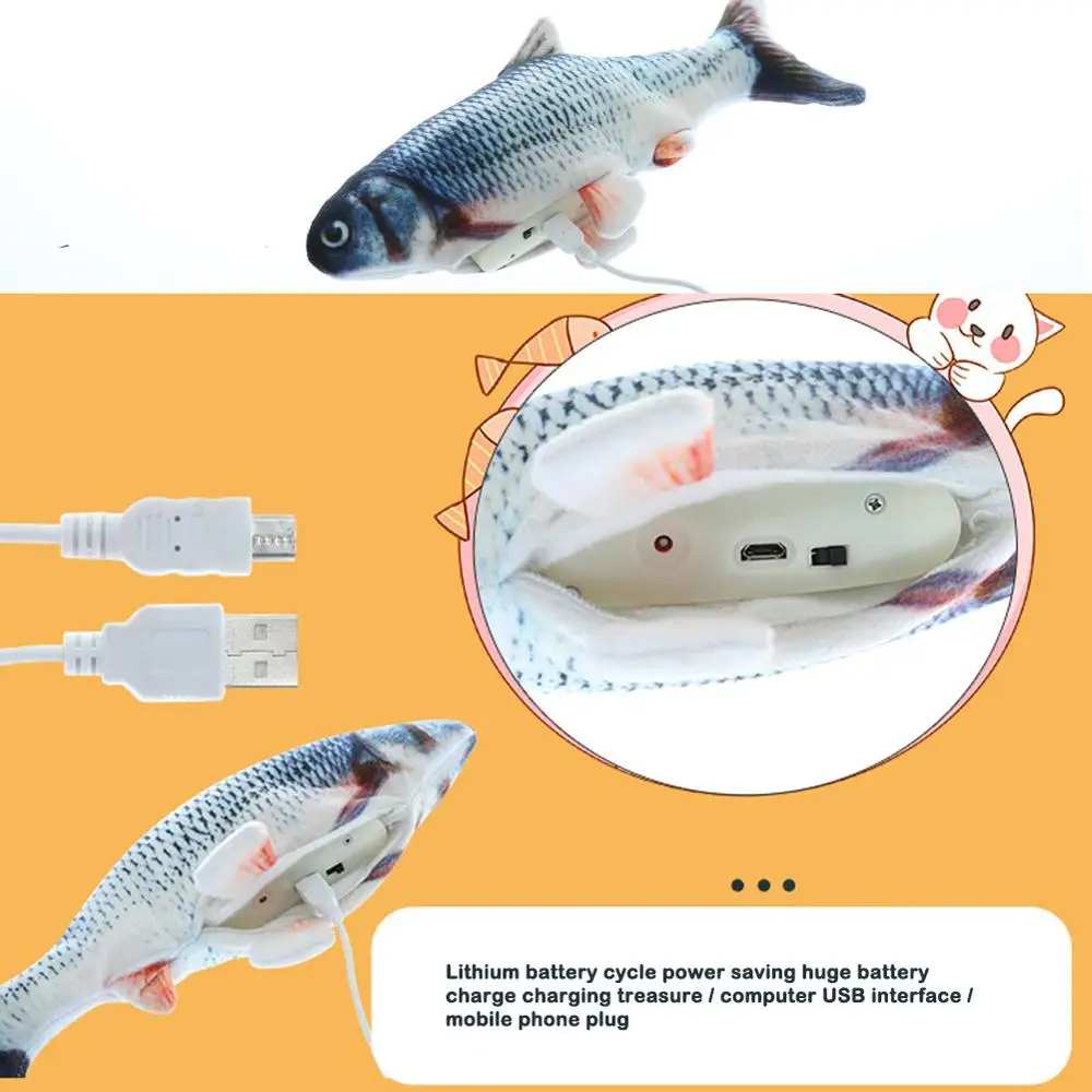 Kūrybos Elektros Interaktyvi Katė, Žuvis, Įdaryti Pagalvės Lėlės 3D Žuvies Formos Modeliavimas Minkštas Pliušas Žaislai Miega Namuose, Naminių Reikmenys