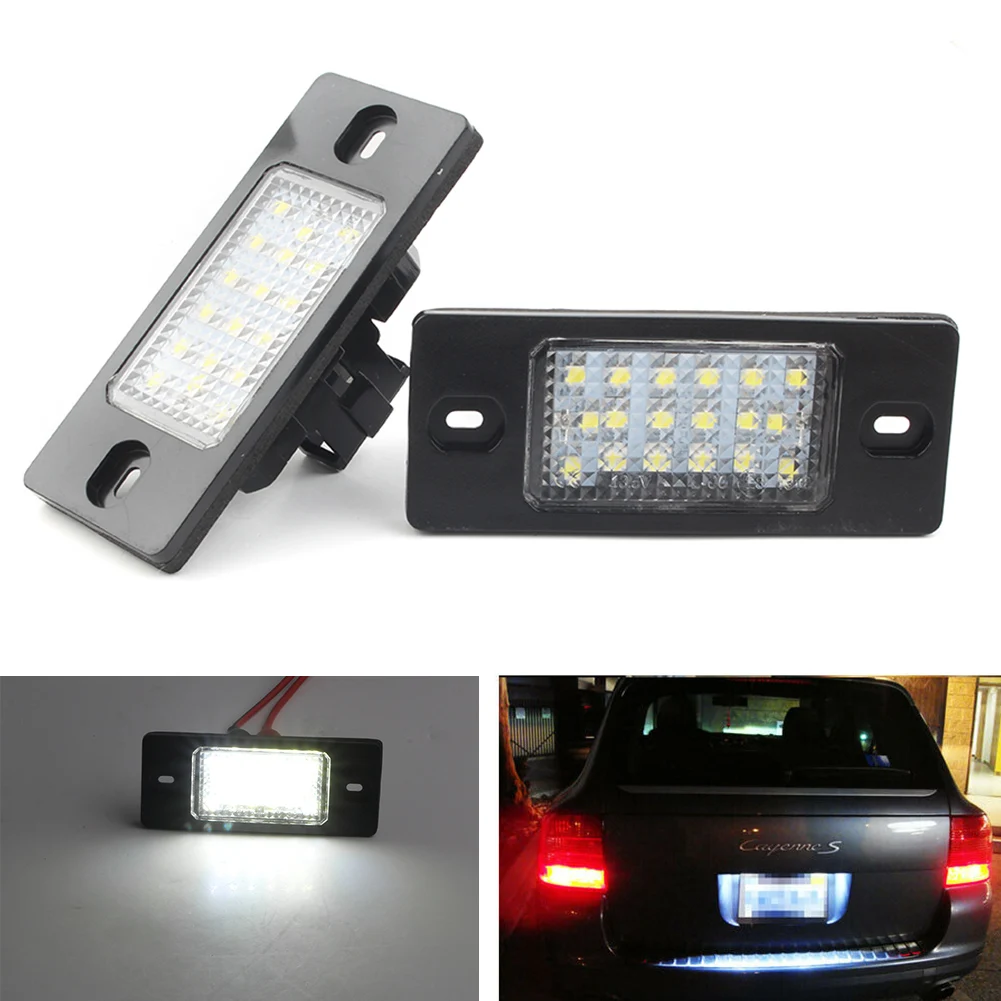 1 Pora Automobilių Balta LED Licenciją Plokštelės Šviesos Lempa 