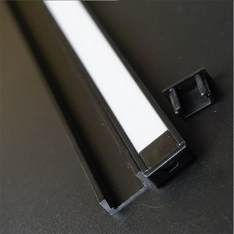 5-30pcs/daug ,1m anoduoto juodo aliuminio profilis led juostelės,pieniškas/skaidrus dangtelis 12mm 12/24V juostelės ,slim LED juostelė šviesos
