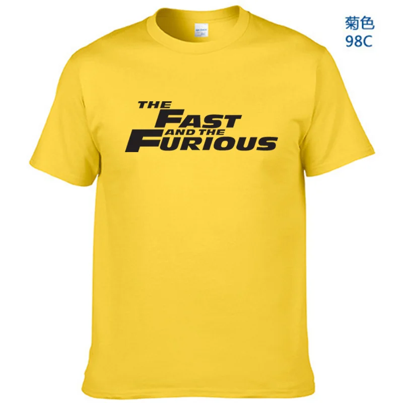 Mados Medvilnės Marškinėliai Vyrams F#ast F#urious Žmogus-greiti ir įsiutę T-Shirt Vasaros Atsitiktinis Trumpas Rankovės Printe tees