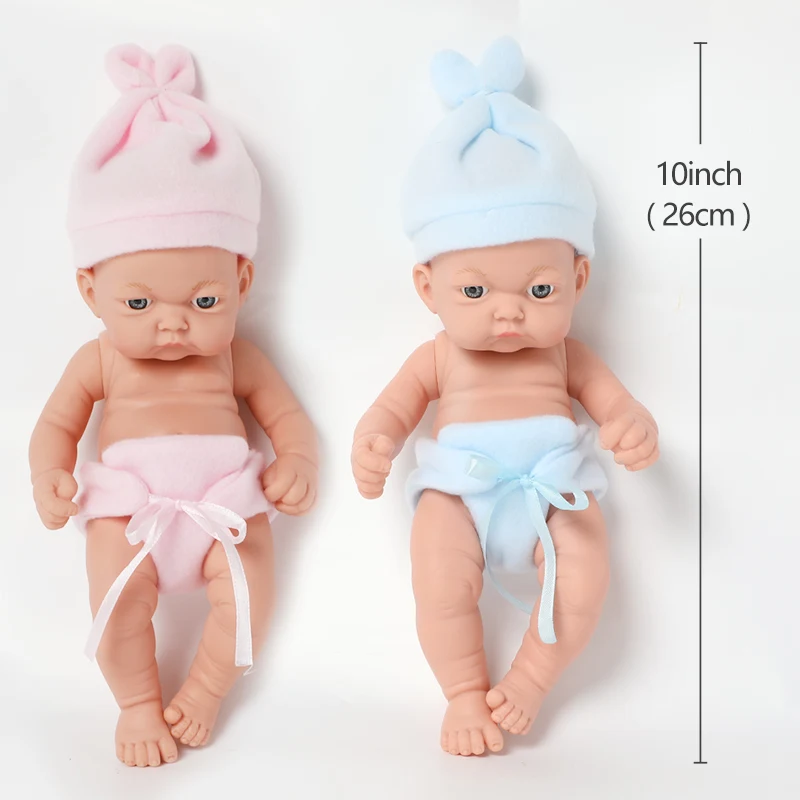 10 colių modeliavimas naujagimių bebe atgimsta Silikono 26cm Baby Doll spenelių Handbell nustatyti Žaislai, dovanos vaikams