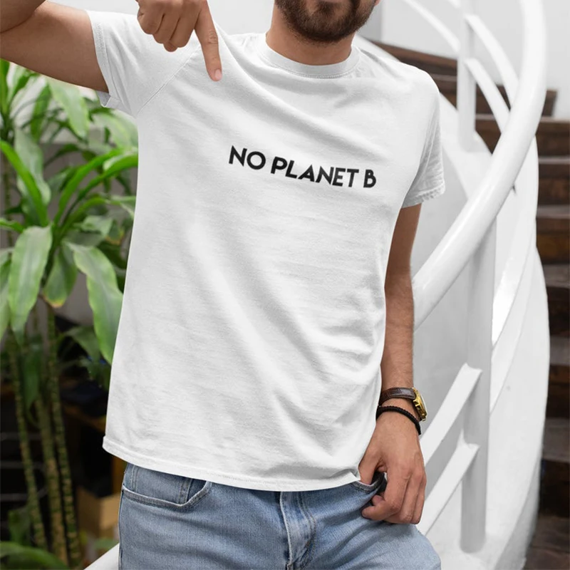 Marškinėlius Plius Dydis Vyrų Marškinėliai Harajuku Unisex Print T-marškinėliai, Vyriški Drabužiai, Marškinėliai Streetwear Nr. Planetos B Juokinga T Marškinėliai XS-3XL