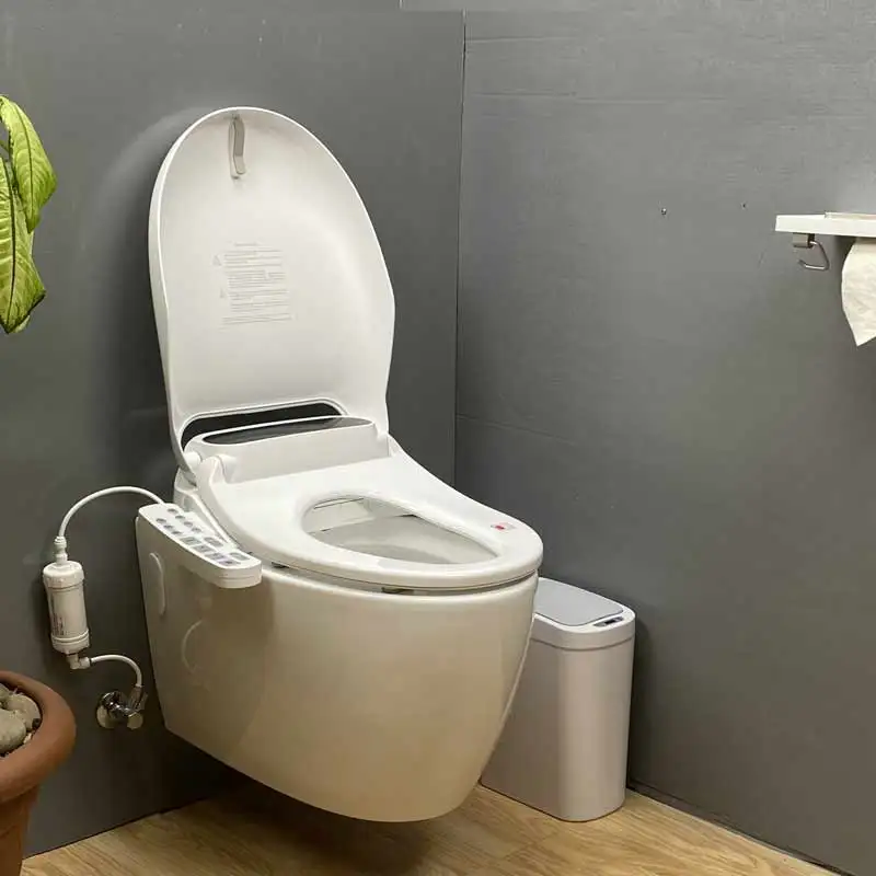Ecofresh Smart tualeto sėdynė Ištęsti Elektros Bidė dangtis šilumos led šviesos plauti, sausas masažas vyras, moteris, vaikas oldman
