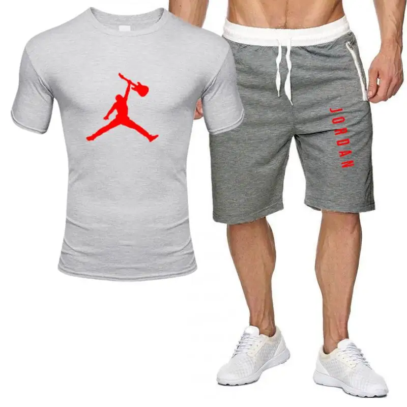 2piece nustatyti vyrų komplektus, jordanija 23 t-marškinėliai, šortai vasarą trumpi tracksuit vyrų sportinis kostiumas bėgiojimas sweatsuit krepšinio jersey