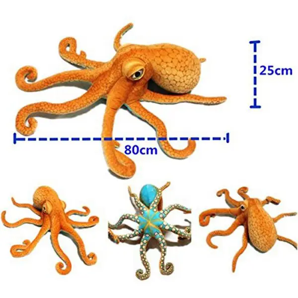 80CM Didelis Juokinga Cute Octopus Kalmarai iškamša Minkštas Pliušinis Žaislas, Lėlė Pagalvę Apdailos Dovana