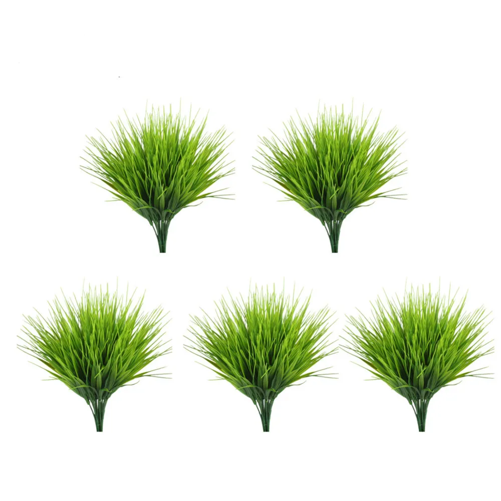 5VNT/set Dirbtinė Žolė Augalų Dekoratyviniai Plastiko Netikrą Padirbtų Žolės, Augalų, Namų Dekoro ir Biuro Apdailos