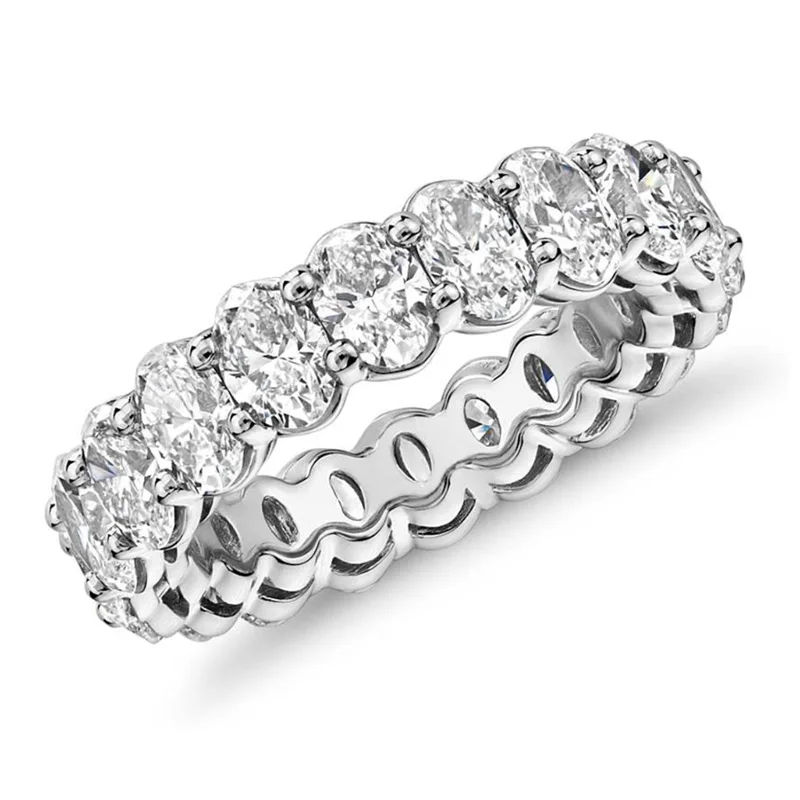 Kietojo realių produktų nekilnojamojo 925 sterlingas sidabro vestuvių juostoje amžinybės Žiedas moterims vestuvių nuotaka Dalyvavimas juvelyrikos persona R5343S