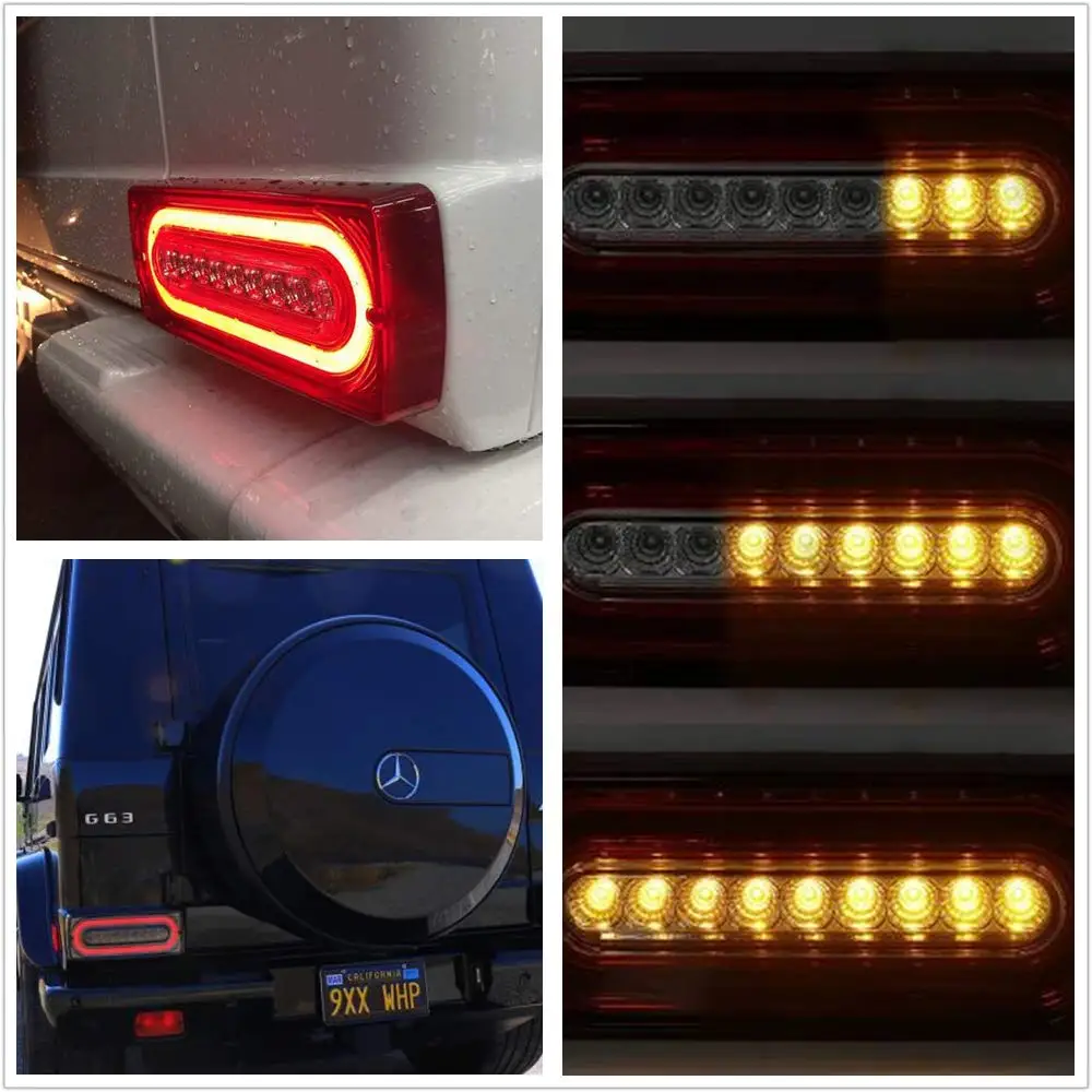 Už Benz G-Klasė W463 G500 G550 G55 AMG 90-15 Surinkimo Rinkinys, LED užpakalinis žibintas Posūkio Signalo Priekiniai Rūko Veikia Dinaminis Led Uodega Lempos