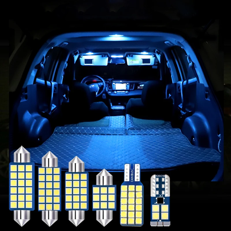 4pcs Girlianda Klaidų 12v Auto LED Lemputės Komplektą Automobilio Salono Šviesos Kupolas Skaitymo Lempos bagažo skyriaus Apšvietimas Nissan Tiida 2008 m. 2009 m. 2010 m.
