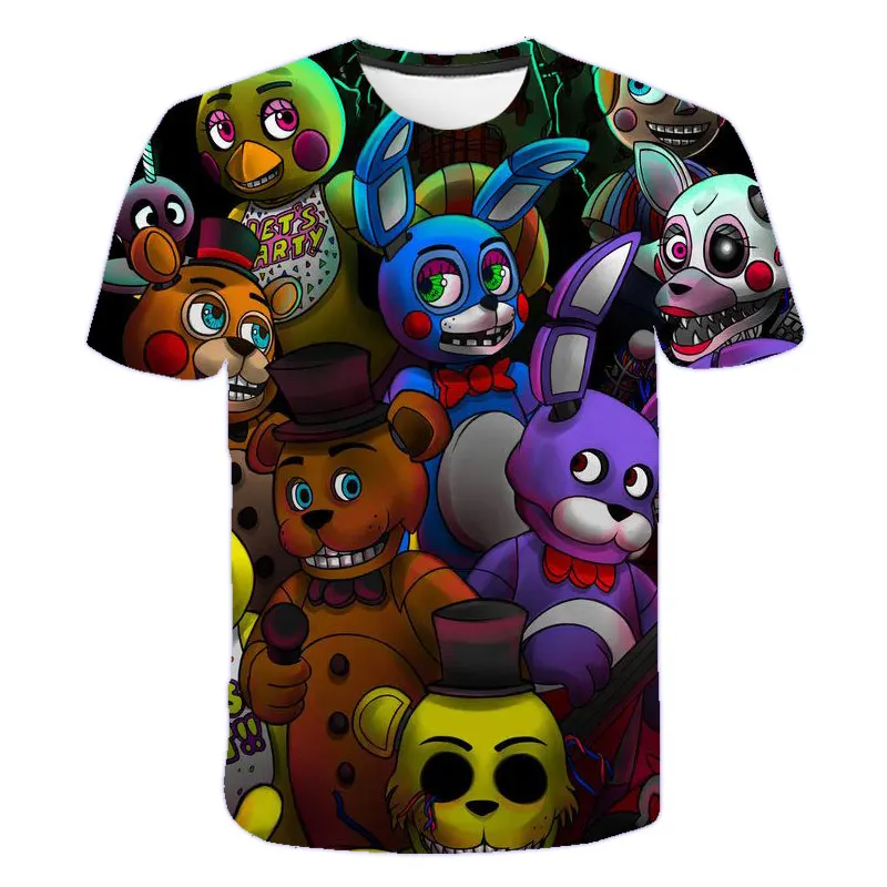 2021 Naujų Animacinių filmų vaikams Mielas Lokys T shirts 3D Atspausdintas Vaikų Clothings T-shirt Vasaros trumpomis Rankovėmis Berniukai/Mergaitės/Baby 3D Marškinėliai