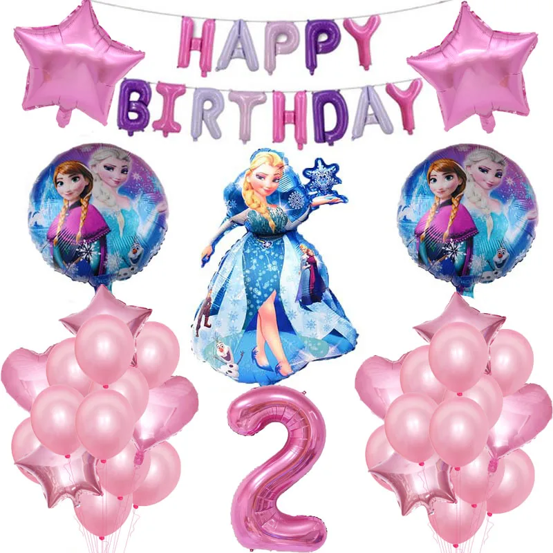 Elsa Disney Užšaldyti Princesė Helio Balionai 32inch Skaičius Baby Shower Mergina Hoil Globos Gimtadienio Dekoracijos Vaikams, Žaislai