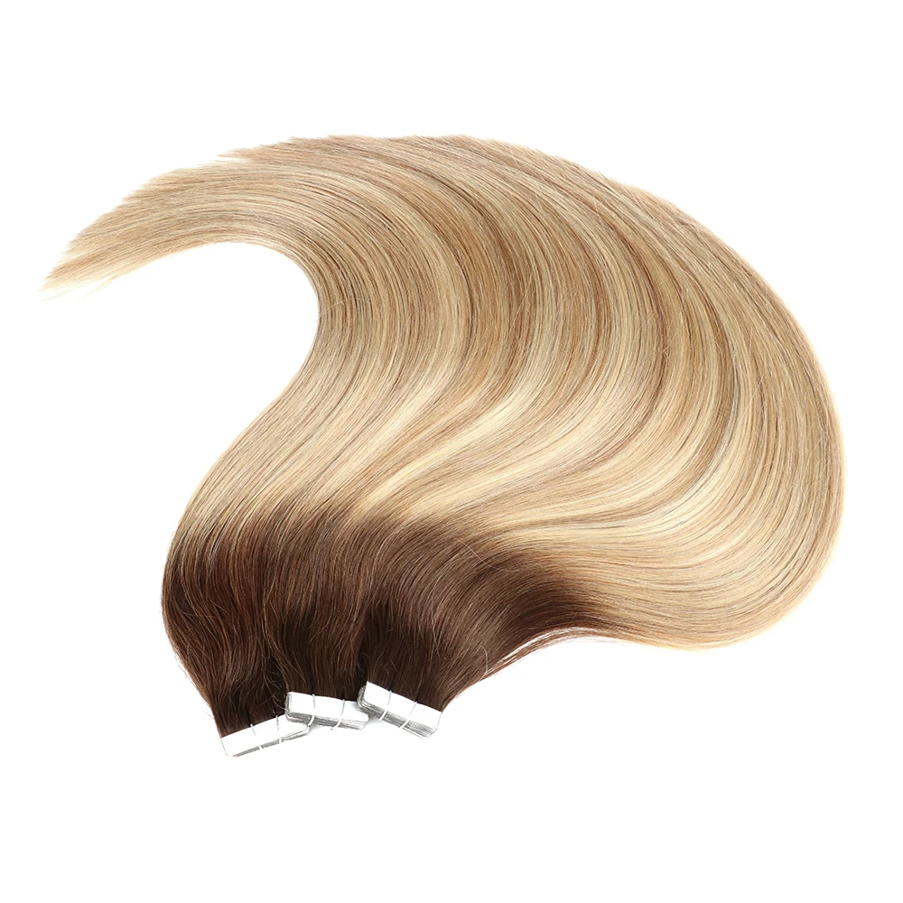 Sindra Remy Juosta Žmogaus Plaukų priauginimas Dvigubo Tempimo Plaukai Tiesūs 20 vnt 40pcs Dėl Klijų Besiūlių Plaukų priauginimas 14