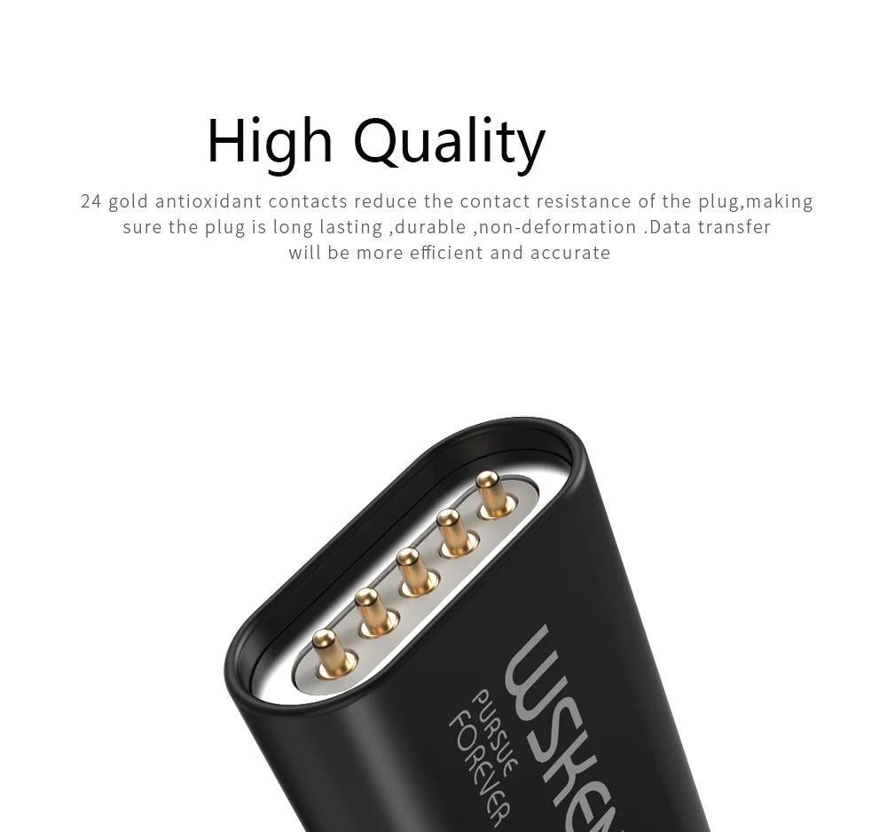 WSKEN Lite1 Magnetinio Laidas iPhone Įkroviklio Kabelį Greitai Magnetinio Baterija Micro USB 