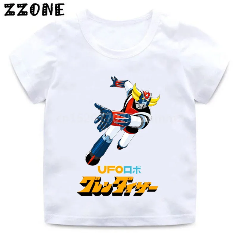 Berniukai/Mergaitės Japonų Robotas Grendizer Animacinių filmų Spausdinti marškinėliai Vaikams Laisvalaikio Juokinga, Drabužiai Vaikams, Vasaros Drabužių Kūdikių marškinėliai